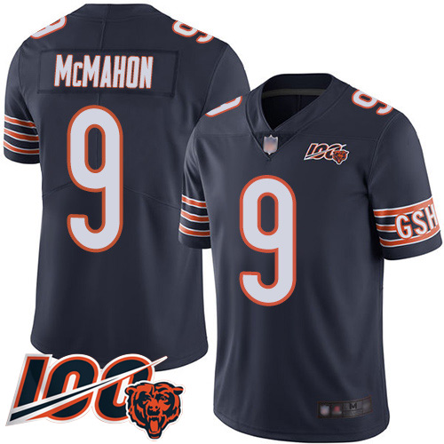 Chicago Bears Limited Navy Blue Men Jim McMahon Home Jersey NFL Football #9 100th Season->chicago bears->NFL Jersey
